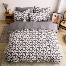 Bedding Duvet Cover Romantic Heart Printed Bedding In Soft Polyester