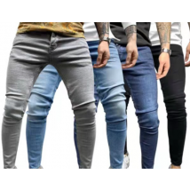 Pantalon skinny pour hommes, jean mollet extensible