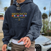 Sweat à capuche rétro pour homme, grande taille, haut de gamme, tendance, décontracté, pour l'extérieur
