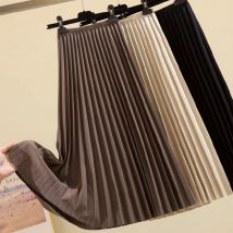 Jupe plissée taille haute pour femme, nouvelle jupe trapèze slim mi-longue pour le printemps et l'automne, nouvelle jupe trapèze slim à la mode