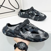 Été nouveau camouflage noix de coco trou plage Baotou chaussures de jardin pour hommes, sandales décontractées pour hommes