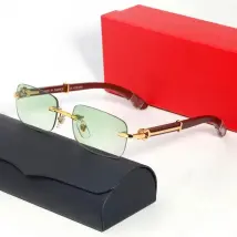 Rectangle Designer Sunglasses for Men Carter Buffalo Horn Glasses Rimless Carti Funky Sun Man Reading Eyeglasses Frame