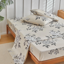 Bedding Spring And Summer New Bed Sheet Bedspread Floral Mattress Cover Flat Sheet Pillow Case Queen Four Piece Set