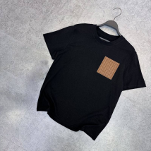 T-shirt d'été à manches courtes pour hommes T-shirt tissé à poche plaquée T-shirt ample à manches courtes pour couple