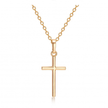 Simple croix pendentifs colliers femmes couleur argent chaîne collier ras du cou femme bohème bijoux en métal