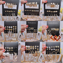 Ensemble de boucles d'oreilles pour femmes, bijoux en or à la mode