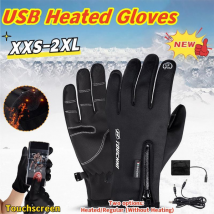 TGOGO Winter Gloves Men Women Heating Warm Touchscreen Gloves USB Winter Electric Heated Gloves Hiking Skiing Fishing Cycling Mittens,Heizhandschuhe