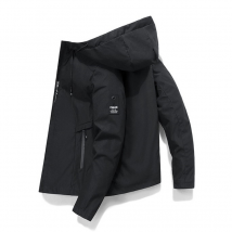 Veste de mode décontractée pour hommes Veste à capuche pour jeunes hommes Coupe-vent à capuche