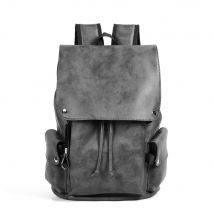 2025 Men's Retro Vintage Backpack - PU Leather 14" Laptop Bag, Water-Resistant Anti-Theft Commuter Pack With Smooth Zippers, Brown