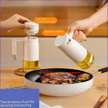 Dual-Use Oil Sprayer Bottle - Food Grade Glass Oil Mister For Kitchen (2-In-1 Spray & Pour Non-Aerosol Perfect For Olive Oil & Cooking Spray)​