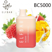 Paquet de 10 kits de vape jetables Elf Bar BC5000 | Fraise Mangue (Erdbeer-Mango)