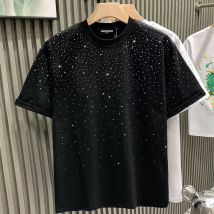 M861 P36 Summer New Casual Youth Light Luxury Ice Silk Fashion Brand Knitwear T-shirt Men's Short Sleeve