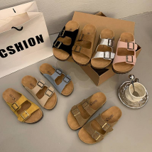 women's Shoes Belt Buckle Thick-soled Flip Flops Large Size Beach Casual Sandals