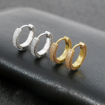 L'Europe et les États-Unis pleins de boucles d'oreilles en diamant nouvelles boucles d'oreilles pour hommes de mode boucle d'oreille en or jaune femme hipster boucles d'oreilles à boucle d'oreille unique