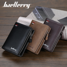 Portefeuille Zipper Short Multi-Card Slots Fashion Vertical Mini Coin Purse 【Baellerry】