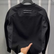 Sweat-shirt à coutures pour hommes, style rétro tendance, pull simple pour jeunes hommes