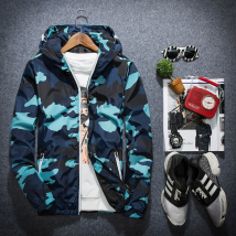 Veste de camouflage pour jeunes, veste de sport à capuche pour hommes, printemps et automne