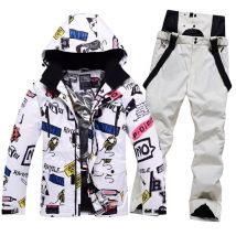 ski suits for men, windproof, waterproof, warm and breathable, one piece delivery, single and double board skiing clothes and pants