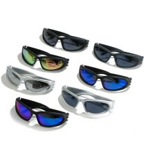 Flash Men eyeglass Oval Wrap Sports Sun Glasses Mirrored Driving Fishing Cycling Designer Safty Bike Sunglasses