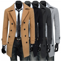Manteau en laine pour homme, coupe-vent ...