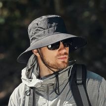 Chapeau seau d'été pour hommes, casquette de pêcheur, pare-soleil d'extérieur, grand bord, protection solaire, équitation, randonnée, protection solaire