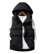 autumn and winter outdoor couples' down cotton men's vest men's cotton trendy sleeveless jacket