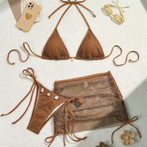 Women's Clothing bikini swimsuit three piece split bikini women's swimsuit