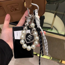 Plush Bear Pendant ~ Original Miu Style Bag Pendant Ins Braided Climbing Rope Hand Rope Keychain Pendant