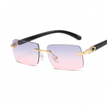 Lunettes de soleil pour hommes et femmes, nouvelles lunettes de soleil sans monture, lunettes de soleil tendance personnalisées