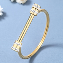 Bracelet tendance en acier titane pour femme, bijou tendance, design tendance, marque de luxe