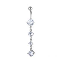 Acier inoxydable nombril clou coeur Zircon lune soleil fleur pendentif nombril anneaux Sexy nombril Piercing corps bijoux