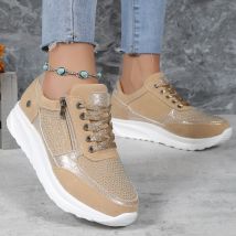 Baskets décontractées à strass tendance pour femmes
