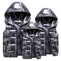 Gilet slim à capuche épais pour femmes, gilet de couple en coton