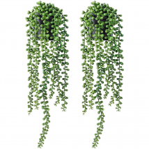 Fausses plantes suspendues, larmes d'amoureux succulentes artificielles, fausses plantes, ficelle de perles, plantes en pot