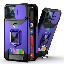 Slide Camera Lens Protector Armor Case For iPhone 15 13 14 11 12 Pro Max 13Mini XR X XSMAX 7 8 6 Plus SE2 Card Slot Military Grade Bumpers Ring Cover