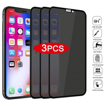 Anti Spy Black Glass For IPhone 16 15 14 13 12 11 Pro Max 13Mini 6S SE2 SE4 15Plus 16E Screen Protector For IPhone XR X XSMax 7 8 Plus Privacy Glass