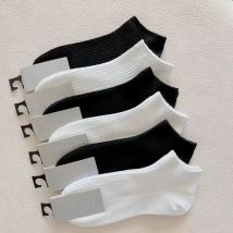 Zhuji Men and Women Casual Socks - Black and White