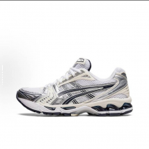Asics Gel-Kayano 14 Retro Comfort Chaussures de course basses en cuir synthétique et tissu résistant à l'usure pour hommes et femmes