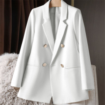 Veste de costume blanche ample à la mode pour femmes