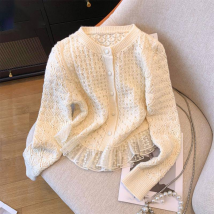 Women's Clothing Knitted Cardigan Spring And Autumn Unique Beautiful Small Design Sweater Jacket