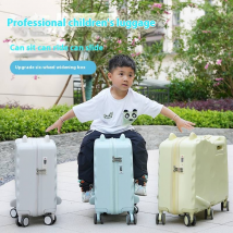6-Wheel Kids Ride On Suitcase 20 Carry-On Luggage With Retractable Handle & Tsa Lock Convertible Stroller Trunk For Boys & Girls (Ages 3-8)​