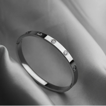 Bracelets de luxe en acier titane, cadeau de mode pour petite amie ou femme