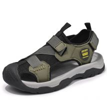 Sandales d'été en peau de vache, chaussures d'eau d'extérieur, chaussures de plage décontractées pour hommes