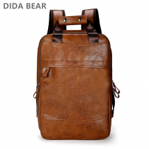 16.5 pouces sac à dos hommes sac à dos en cuir PU sac à dos grand sacs à dos d'ordinateur portable mâle Mochilas cartable décontracté pour adolescents