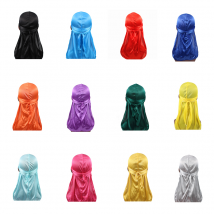 Durag en soie unisexe pour hommes et femmes, Turban, chapeau, perruques, couvre-chef de motard, accessoires pour cheveux, bretelles à longue queue, Bandanas, Durags soyeux