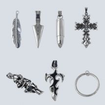 Six types de colliers longs tendance et polyvalents, pendentif hip-hop, accessoires pour pendentifs pour hommes, pendentif personnalisé