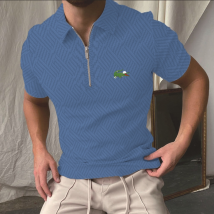 T-shirt polo pour hommes coutures imprimées en 3D polo pour hommes décontracté à manches courtes printemps automne grande taille pour hommes