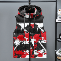 camouflage cotton vest casual outdoor fashion sleeveless down cotton jacket outer factory direct batch