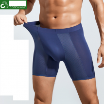 Sous-vêtements pour hommes boxeurs respirants pour hommes sous-vêtements de sport modal sans couture longue résistance à l'usure boxeurs de grande taille