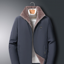 Men's clothing middle-aged and elderly jacket men winter warm and fleece thickened to wear windproof coat men